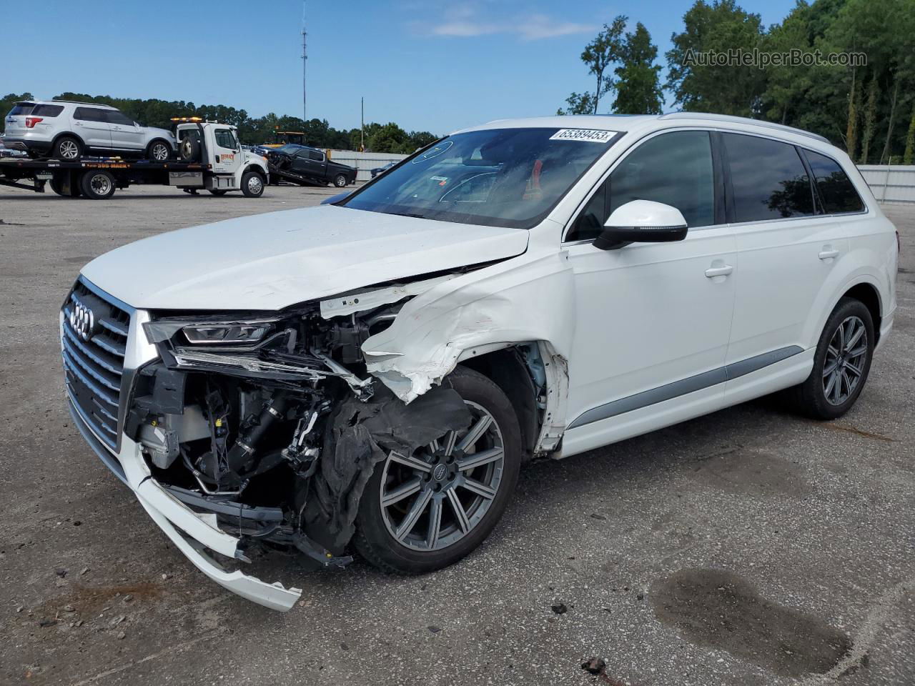 2017 Audi Q7 Premium Plus White vin: WA1LHAF72HD052809