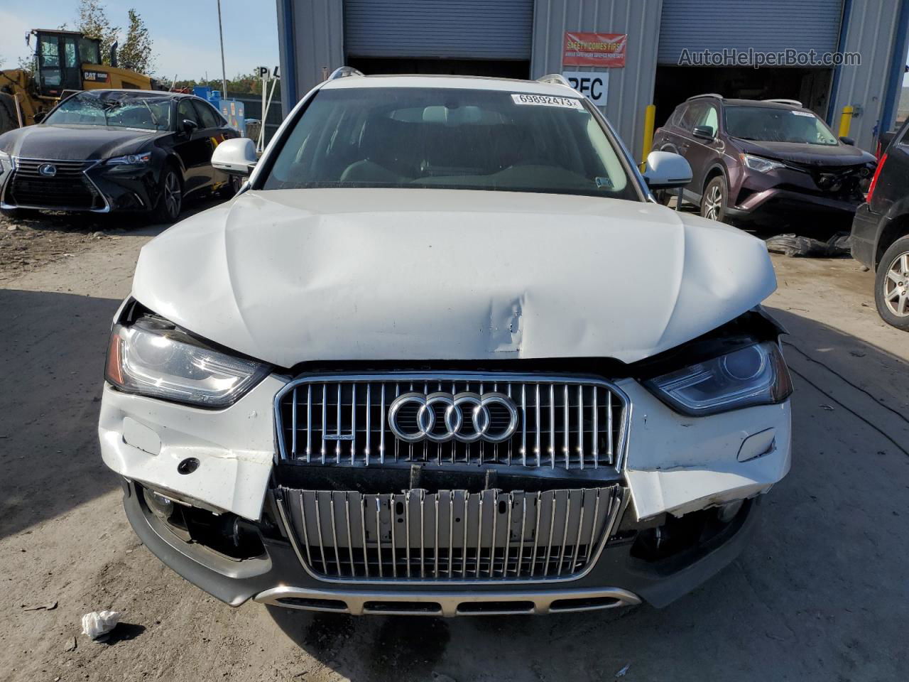 2014 Audi A4 Allroad Premium Plus White vin: WA1UFAFL6EA074736