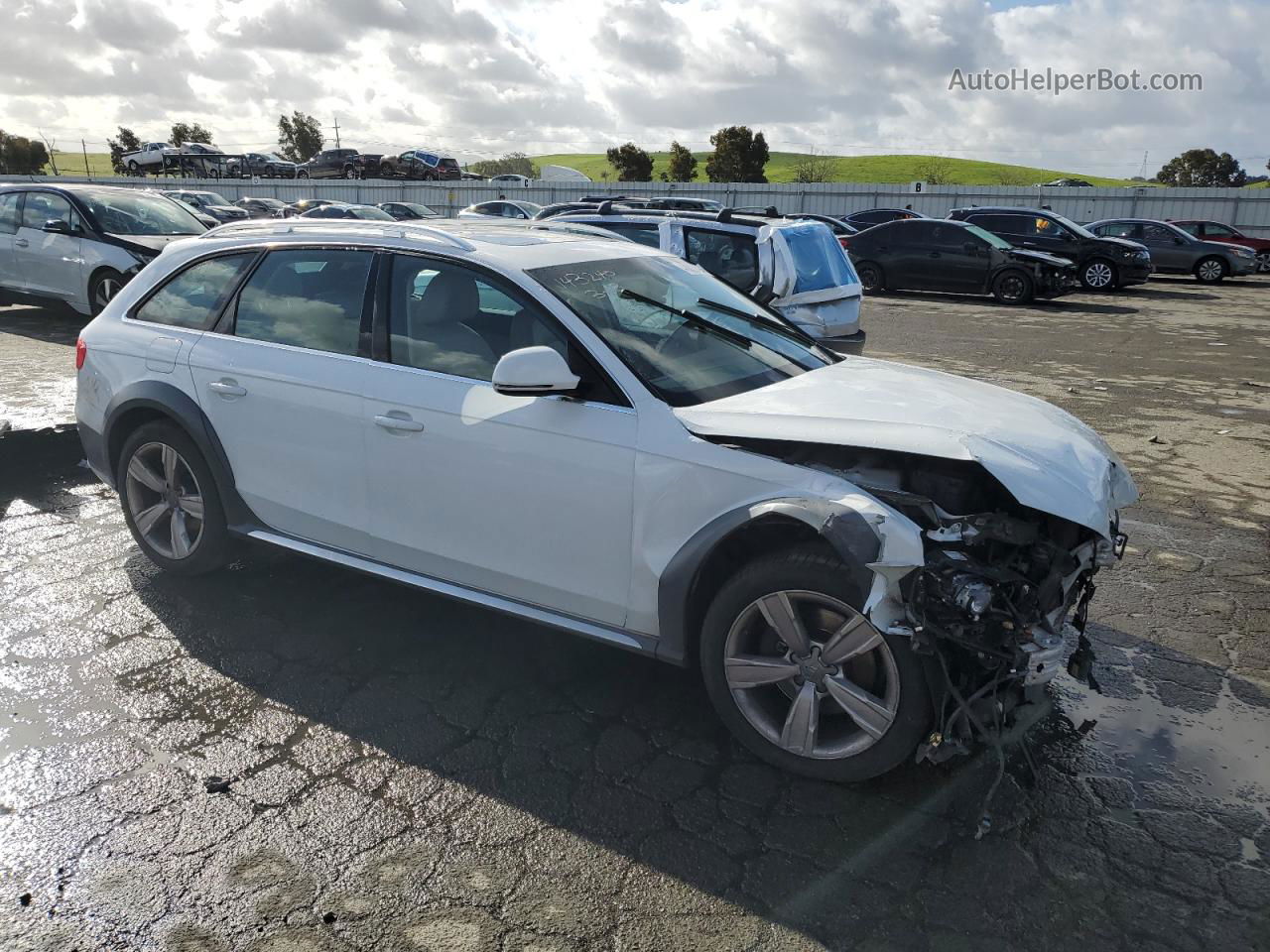 2013 Audi A4 Allroad Premium Plus White vin: WA1UFAFL9DA144597