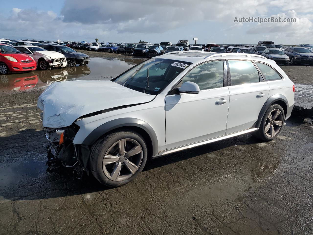 2013 Audi A4 Allroad Premium Plus White vin: WA1UFAFL9DA144597