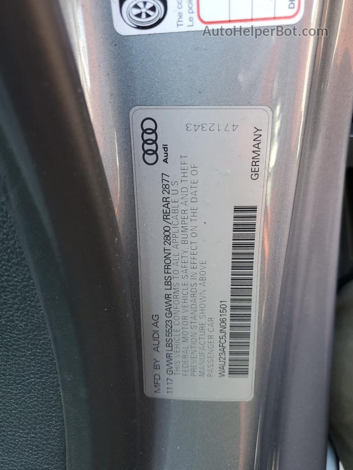 2018 Audi A7 Prestige Silver vin: WAU23AFC5JN061501