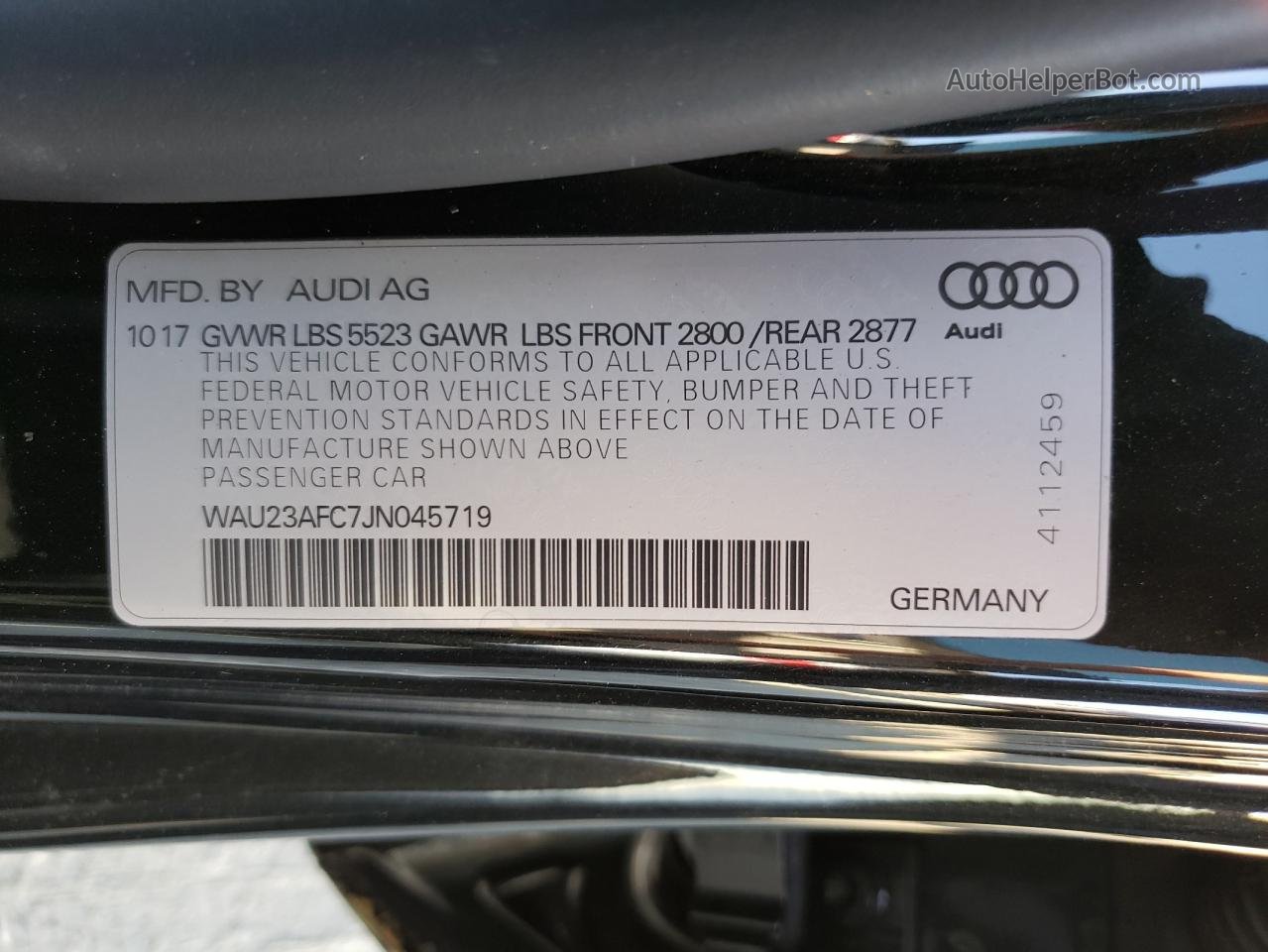 2018 Audi A7 Prestige Черный vin: WAU23AFC7JN045719