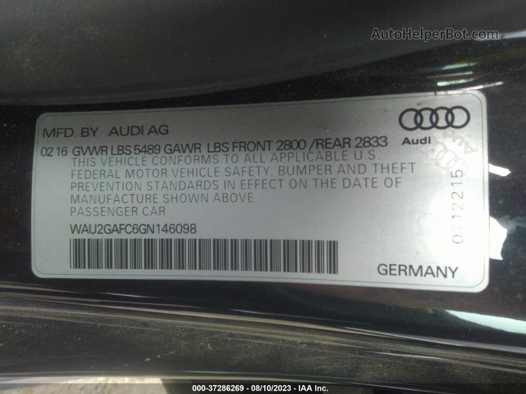 2016 Audi A7 3.0 Prestige Серый vin: WAU2GAFC6GN146098