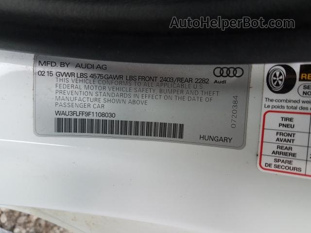 2015 Audi A3 Premium Plus White vin: WAU3FLFF9F1108030
