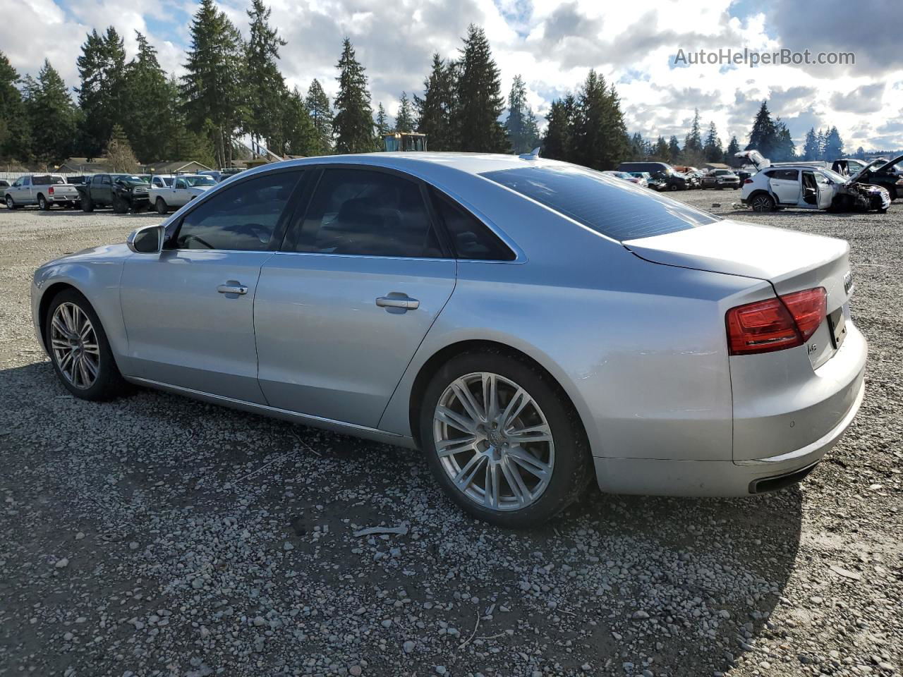 2014 Audi A8 Quattro Silver vin: WAUA2AFD7EN009574