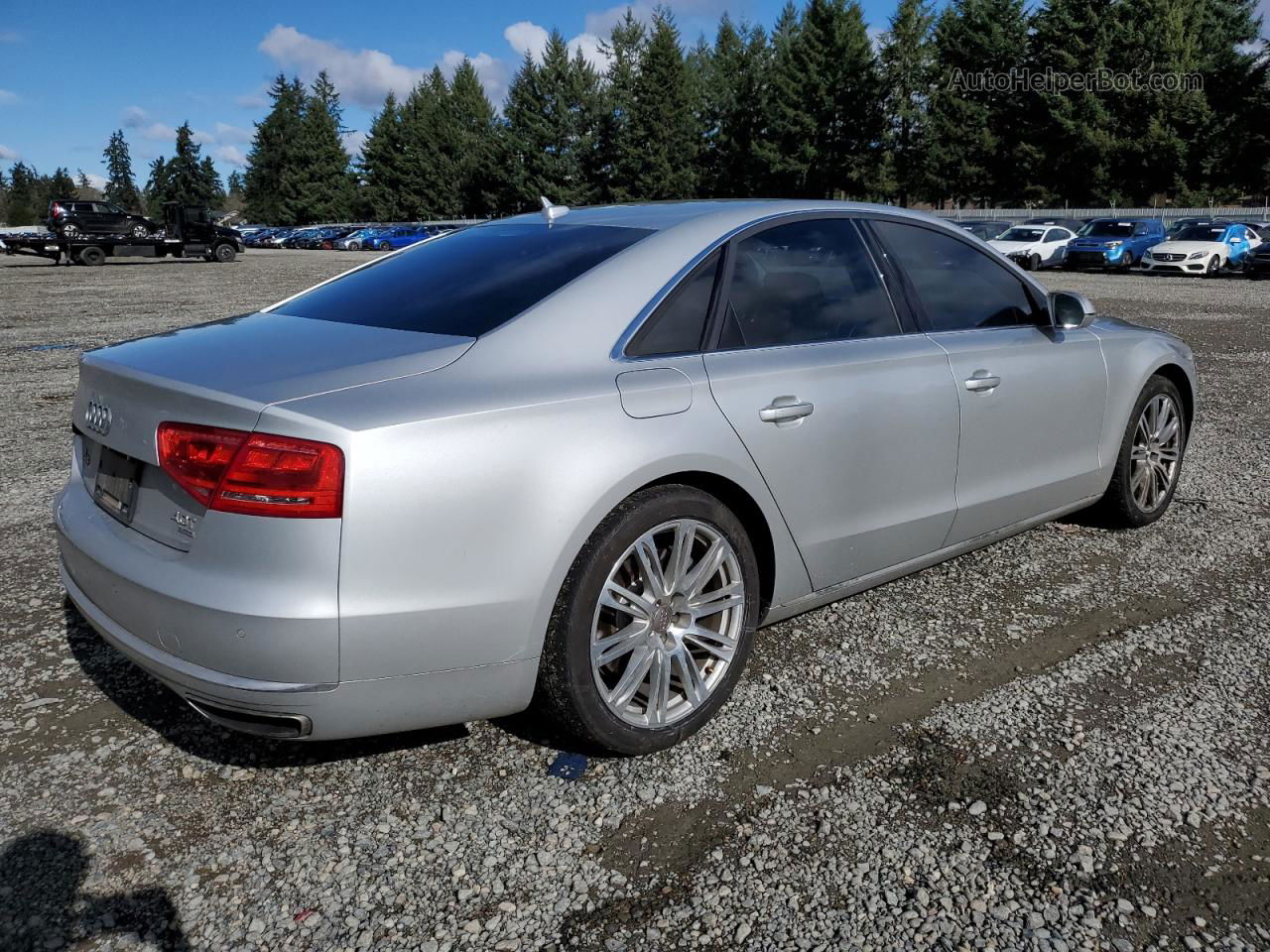 2014 Audi A8 Quattro Серебряный vin: WAUA2AFD7EN009574