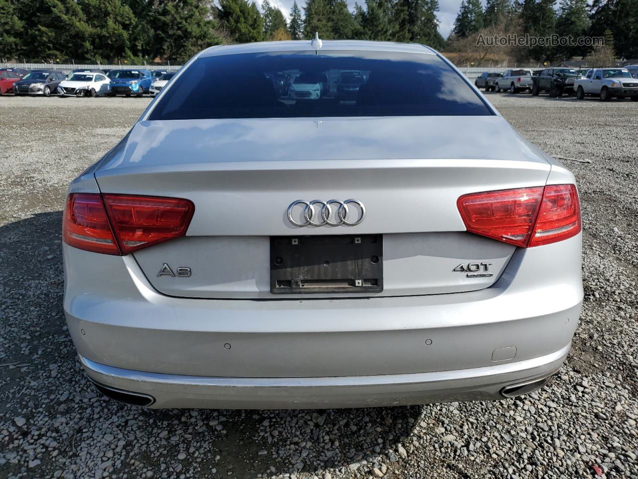 2014 Audi A8 Quattro Silver vin: WAUA2AFD7EN009574