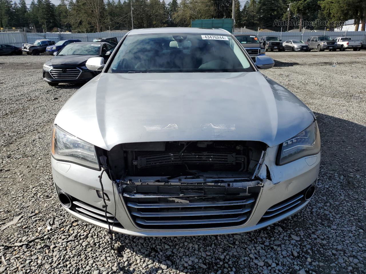 2014 Audi A8 Quattro Серебряный vin: WAUA2AFD7EN009574