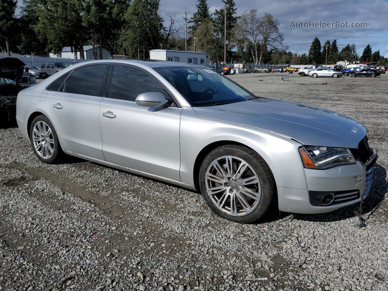 2014 Audi A8 Quattro Silver vin: WAUA2AFD7EN009574