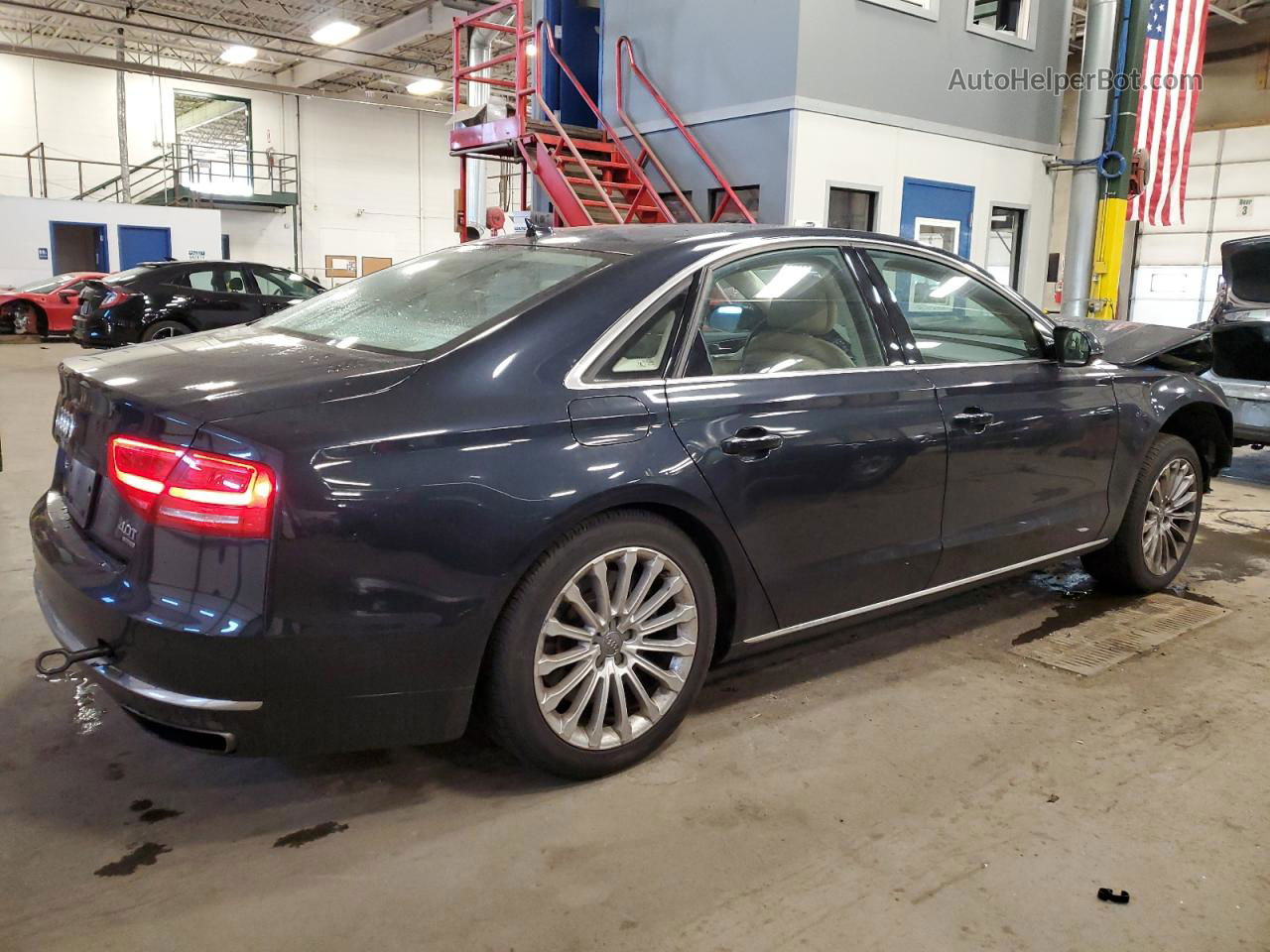 2014 Audi A8 Quattro Black vin: WAUA2AFDXEN009536