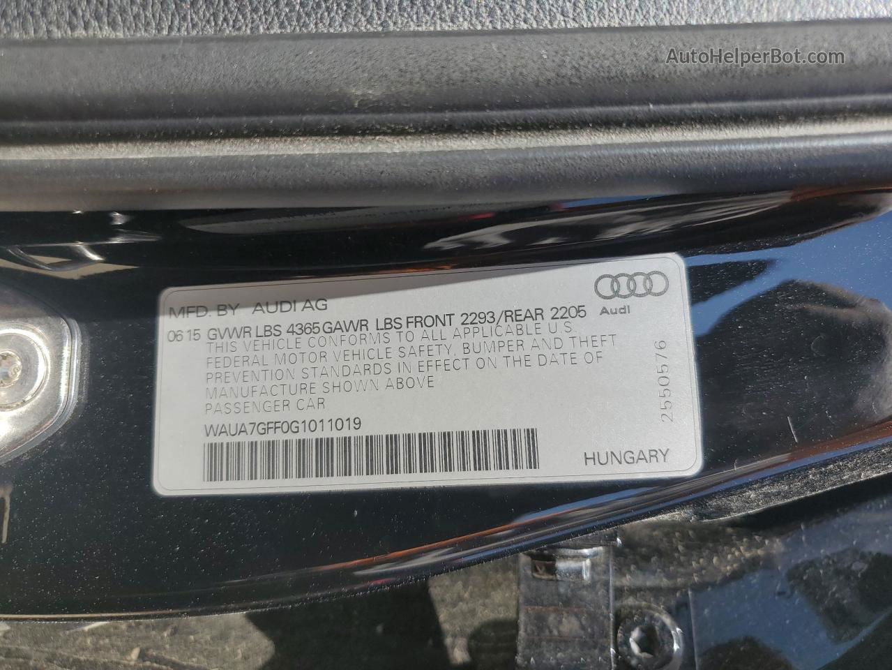 2016 Audi A3 Premium Черный vin: WAUA7GFF0G1011019