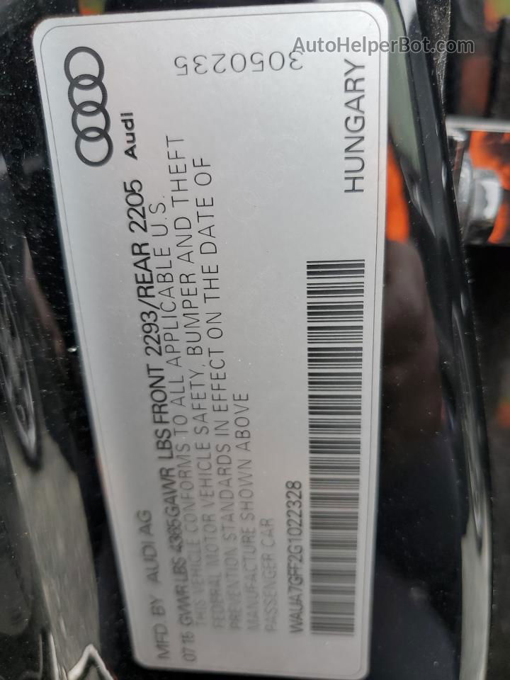 2016 Audi A3 Premium Черный vin: WAUA7GFF2G1022328