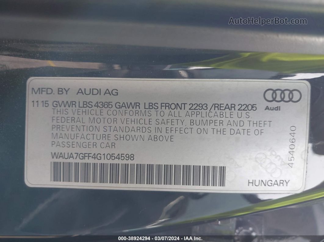 2016 Audi A3 1.8t Premium Черный vin: WAUA7GFF4G1054598