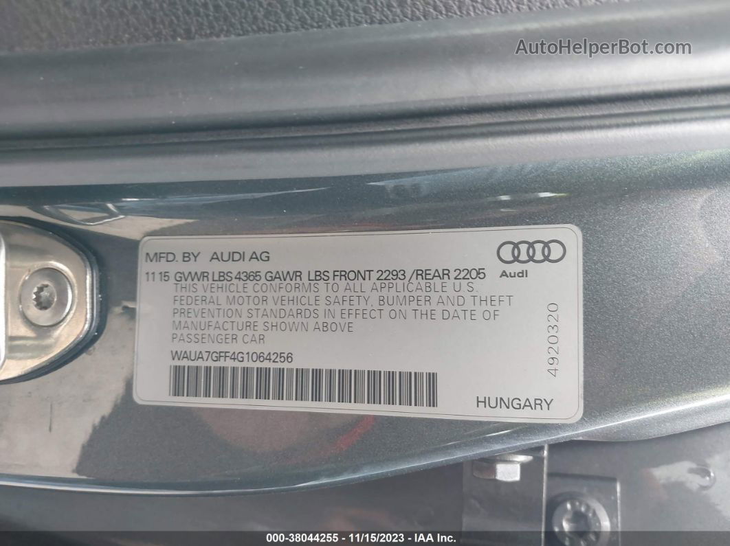 2016 Audi A3 1.8t Premium Gray vin: WAUA7GFF4G1064256