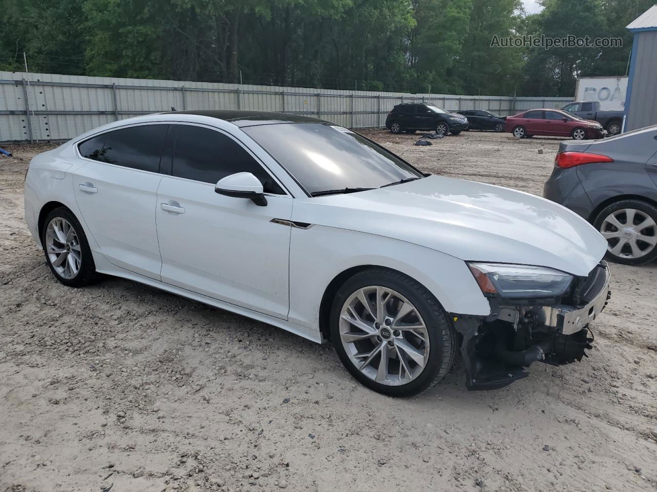 2021 Audi A5 Premium 40 White vin: WAUABCF53MA036474