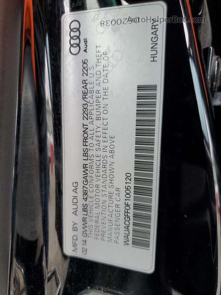 2015 Audi A3 Premium Черный vin: WAUACGFF0F1005120