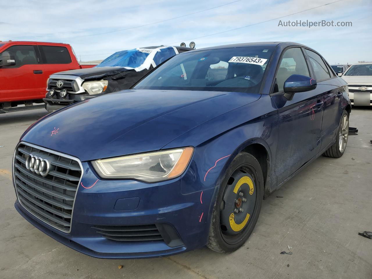 2015 Audi A3 Premium Синий vin: WAUACGFF0F1129629