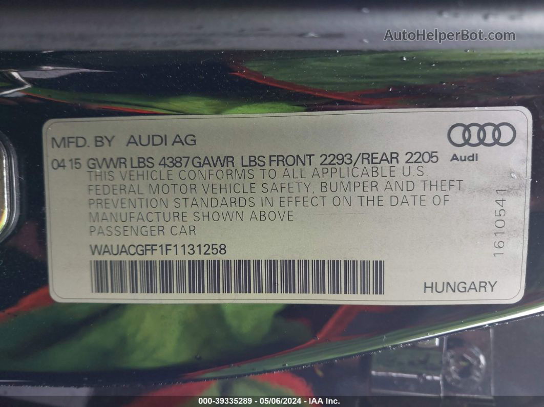2015 Audi A3 1.8t Premium Черный vin: WAUACGFF1F1131258
