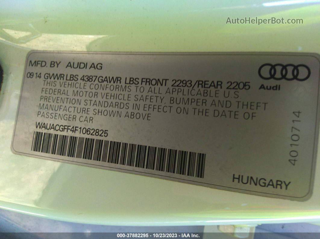2015 Audi A3 1.8t Premium Белый vin: WAUACGFF4F1062825
