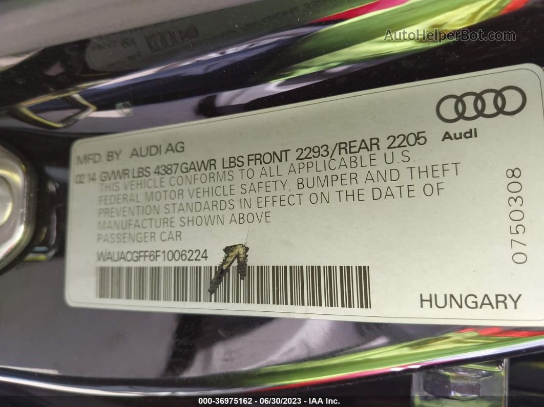 2015 Audi A3 1.8t Premium Black vin: WAUACGFF6F1006224