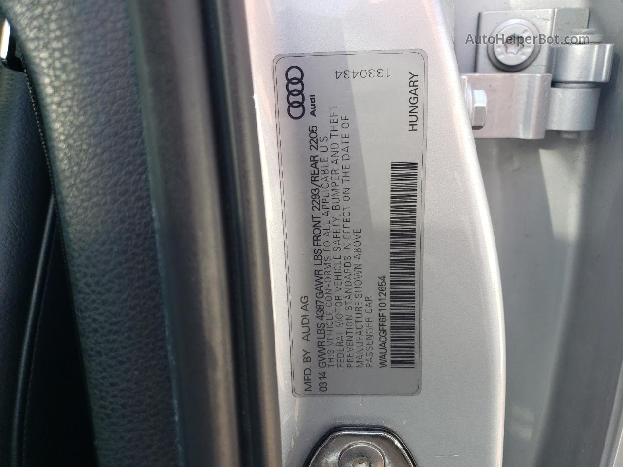2015 Audi A3 Premium Silver vin: WAUACGFF6F1012654