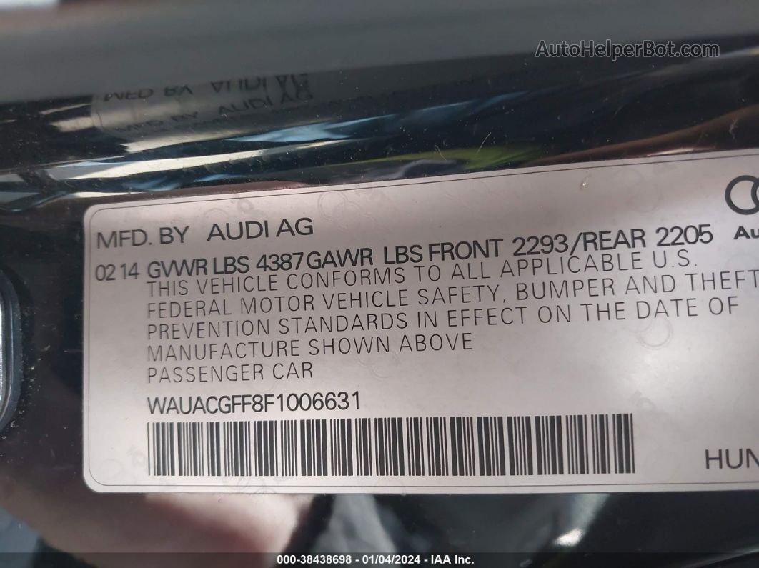 2015 Audi A3 1.8t Premium Black vin: WAUACGFF8F1006631