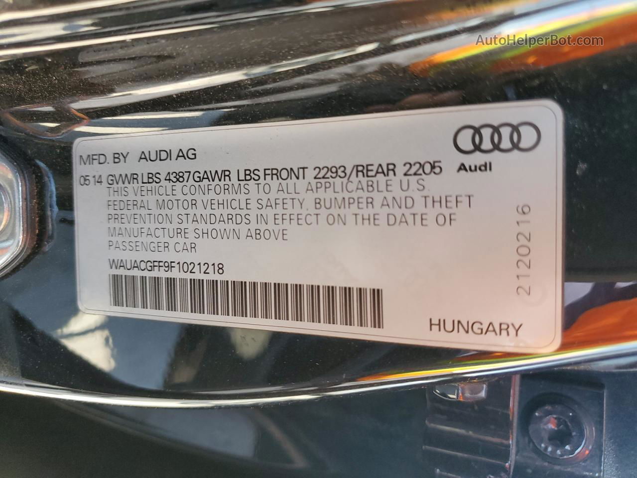 2015 Audi A3 Premium Black vin: WAUACGFF9F1021218