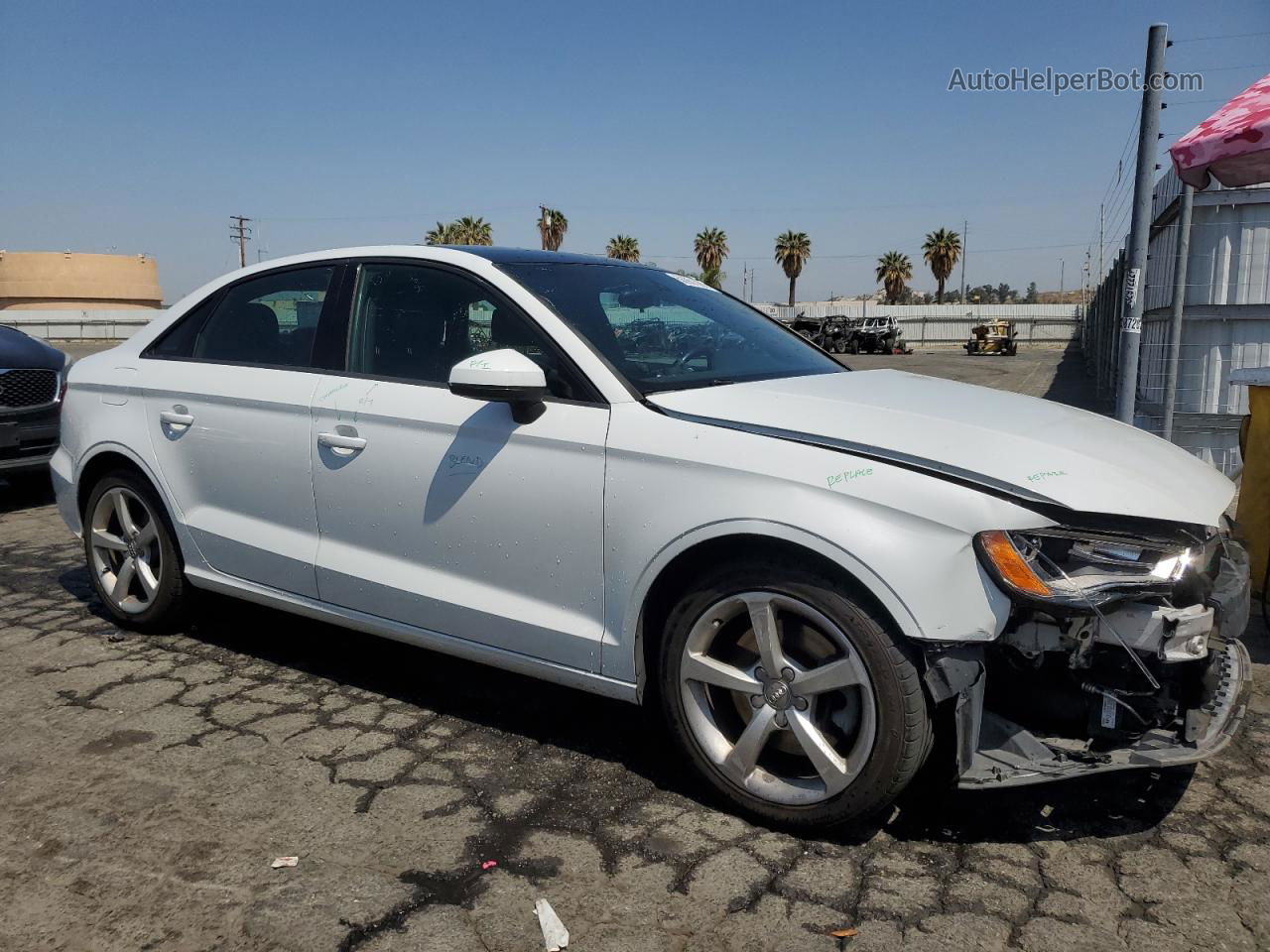 2015 Audi A3 Premium White vin: WAUACGFF9F1028332