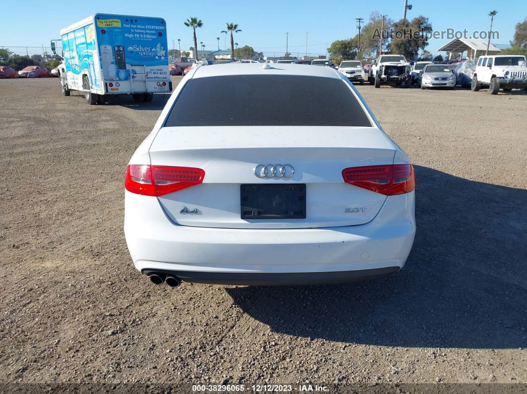 2013 Audi A4 2.0t Premium White vin: WAUAFAFL0DA046029