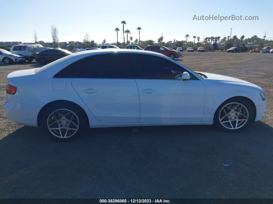 2013 Audi A4 2.0t Premium White vin: WAUAFAFL0DA046029