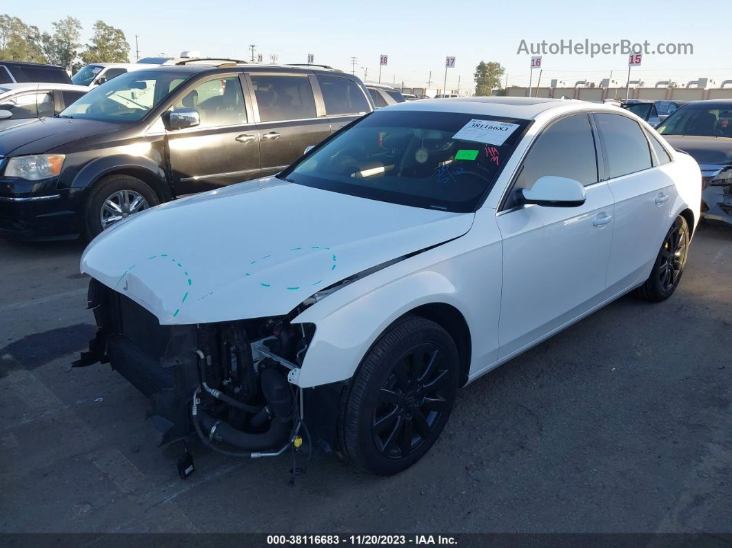 2013 Audi A4 2.0t Premium White vin: WAUAFAFL0DN036836