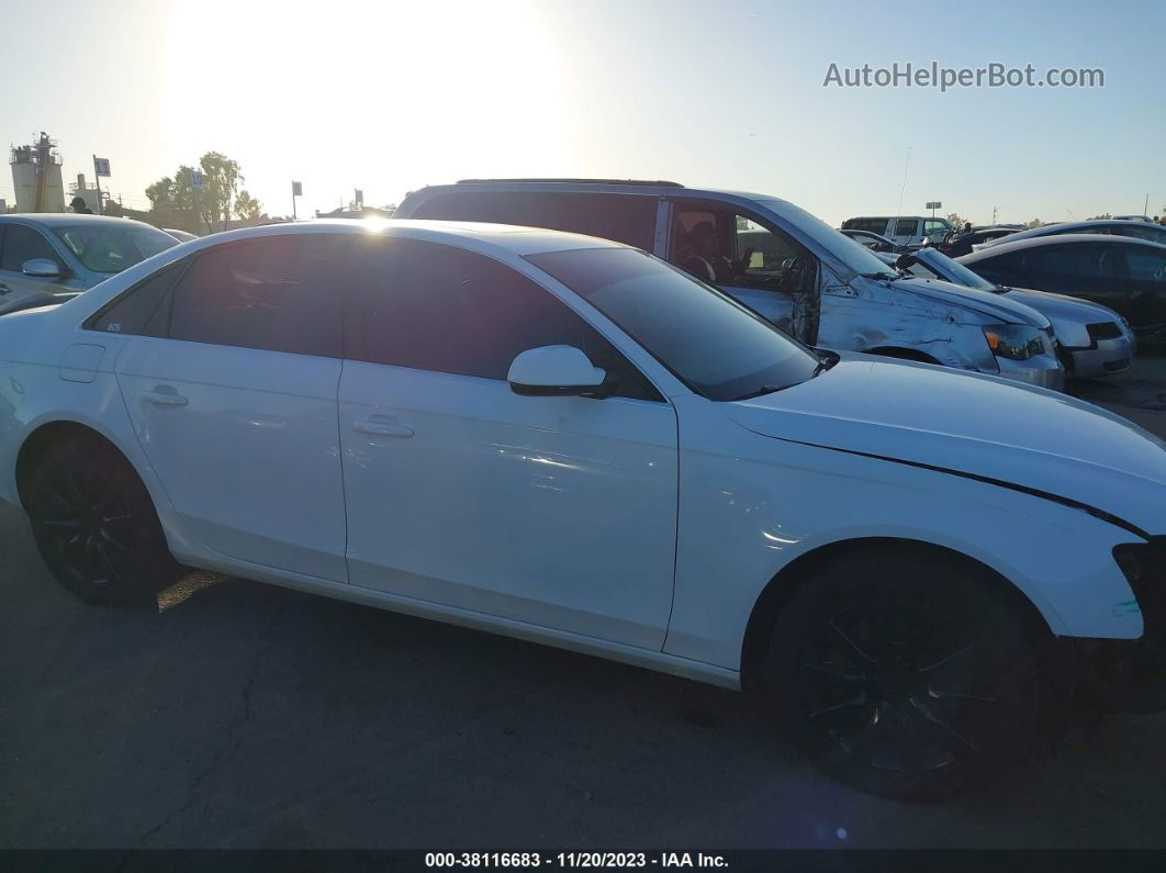 2013 Audi A4 2.0t Premium White vin: WAUAFAFL0DN036836