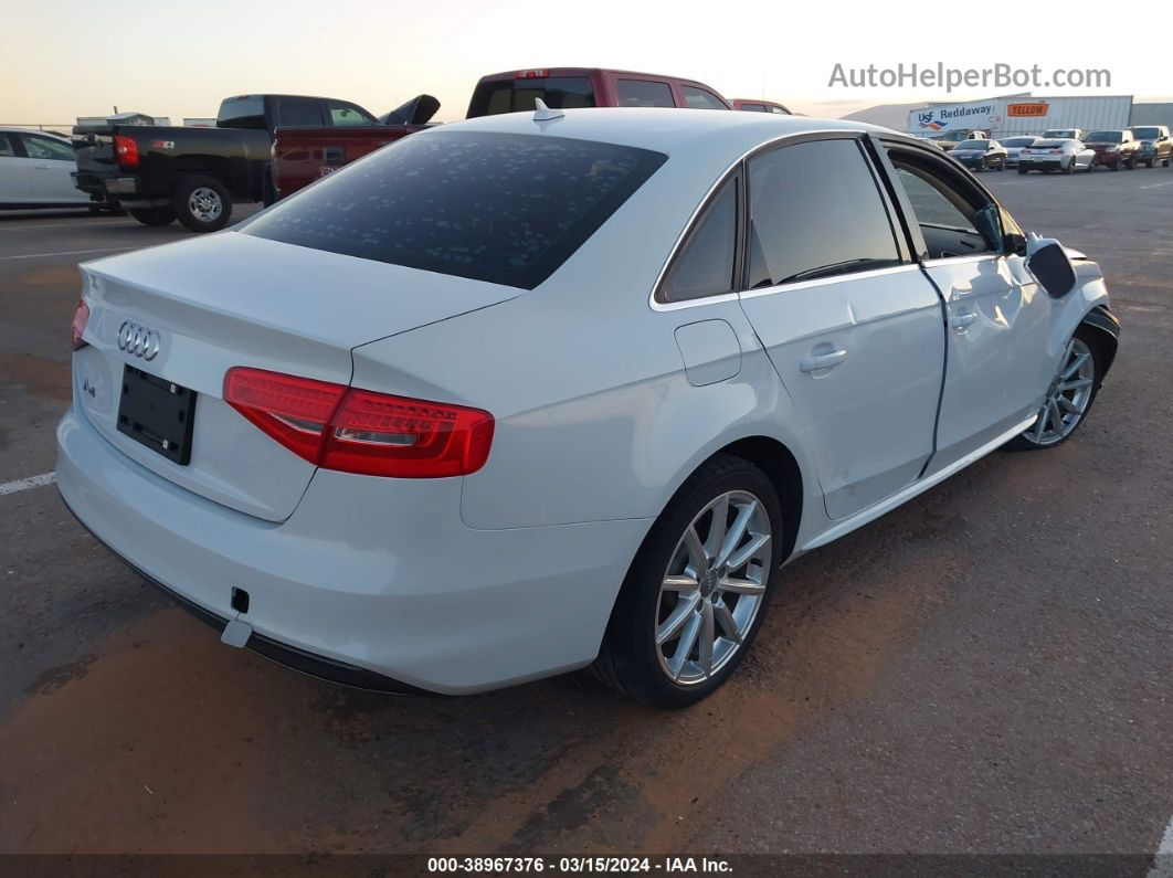 2016 Audi A4 2.0t Premium White vin: WAUAFAFL0GN007003