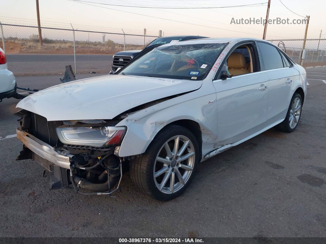 2016 Audi A4 2.0t Premium White vin: WAUAFAFL0GN007003