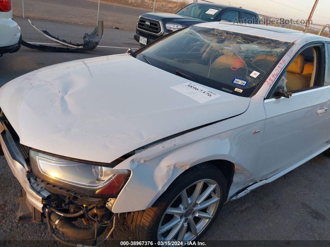 2016 Audi A4 2.0t Premium White vin: WAUAFAFL0GN007003