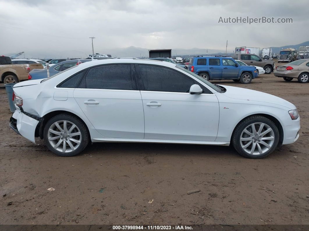 2014 Audi A4 2.0t Premium White vin: WAUAFAFL3EA077227