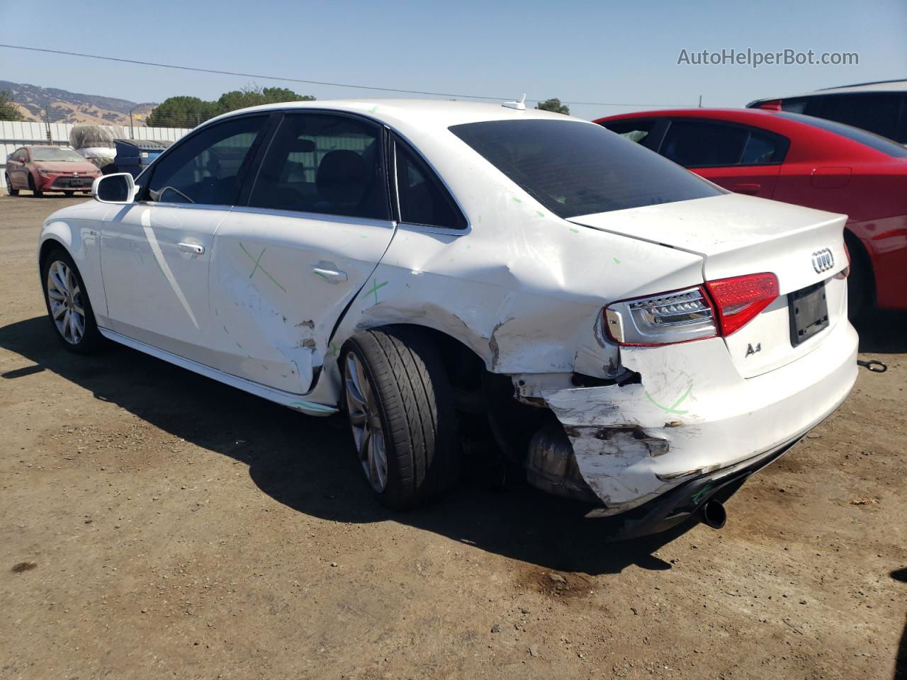 2014 Audi A4 Premium White vin: WAUAFAFL3EN020759