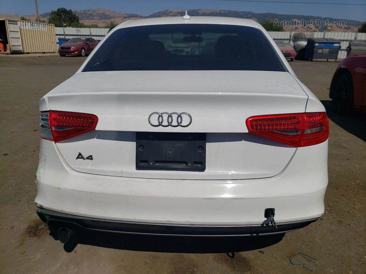 2014 Audi A4 Premium White vin: WAUAFAFL3EN020759