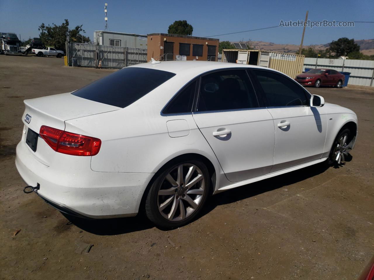 2014 Audi A4 Premium Белый vin: WAUAFAFL3EN020759