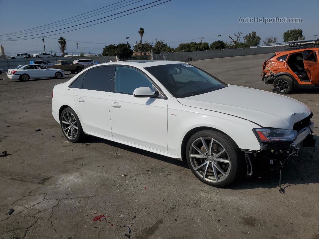 2016 Audi A4 Premium S-line White vin: WAUAFAFL3GN014897