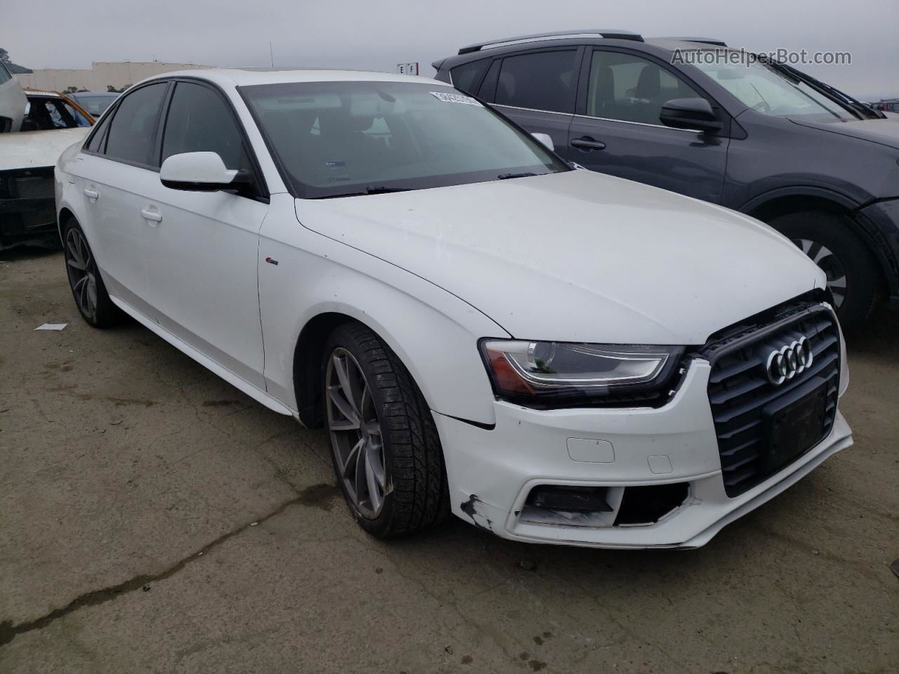 2016 Audi A4 Premium S-line White vin: WAUAFAFL4GN014939