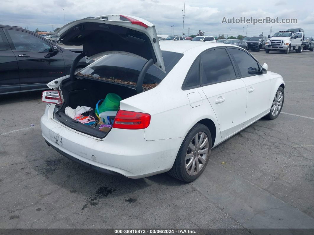 2014 Audi A4 2.0t Premium Белый vin: WAUAFAFL5EN012145