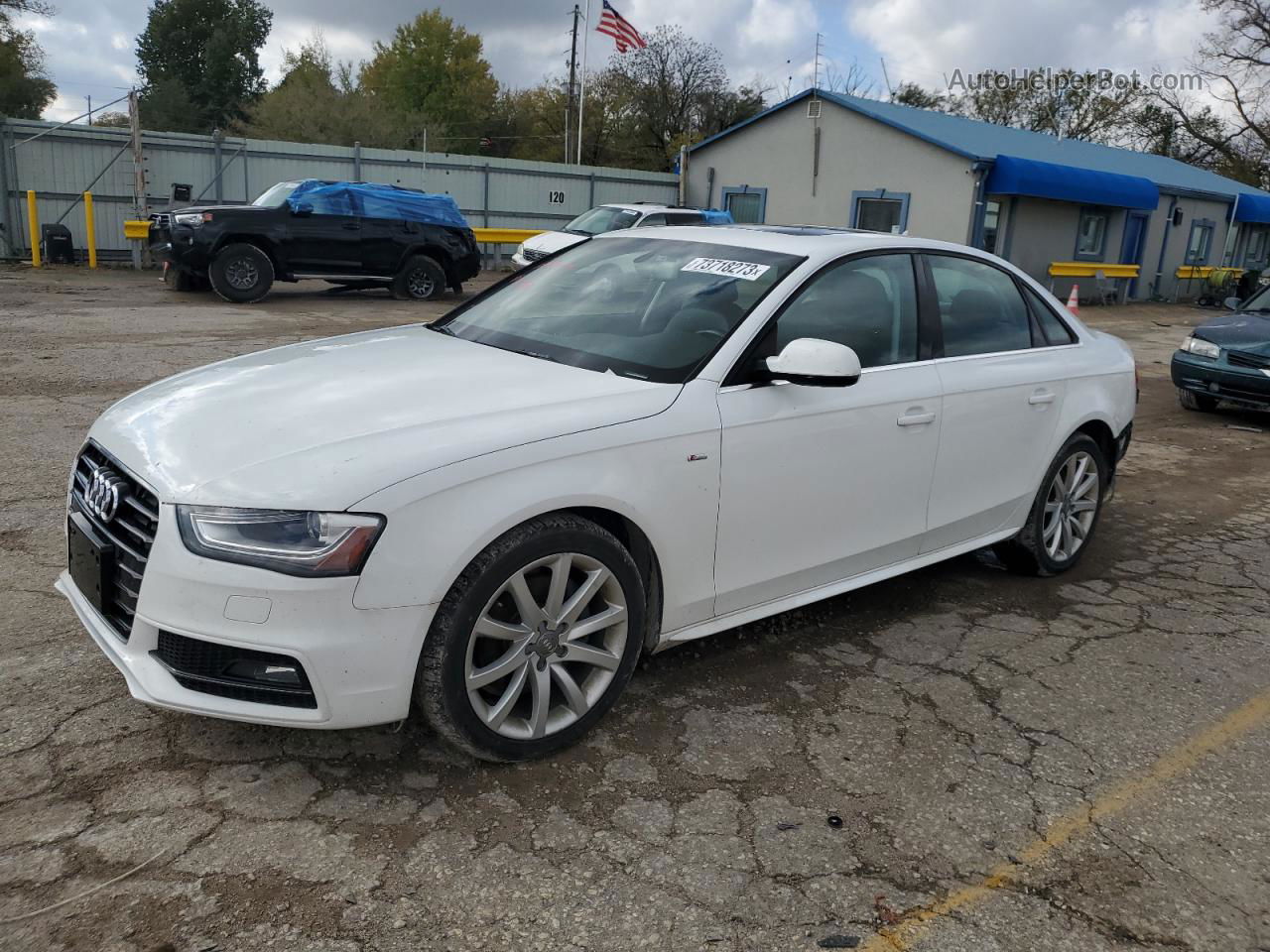 2014 Audi A4 Premium White vin: WAUAFAFL5EN012680