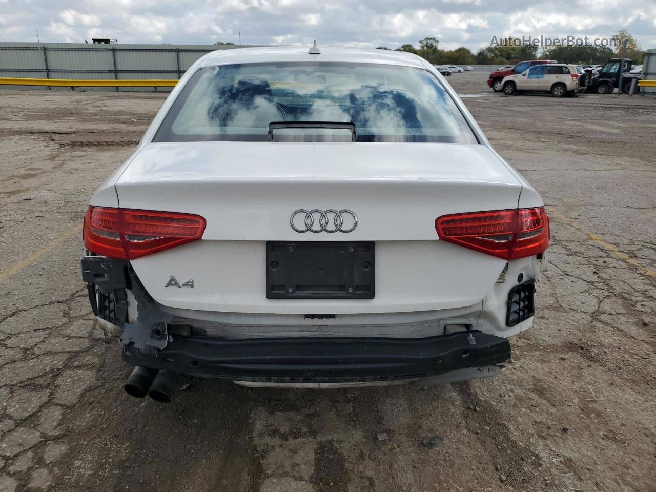 2014 Audi A4 Premium White vin: WAUAFAFL5EN012680