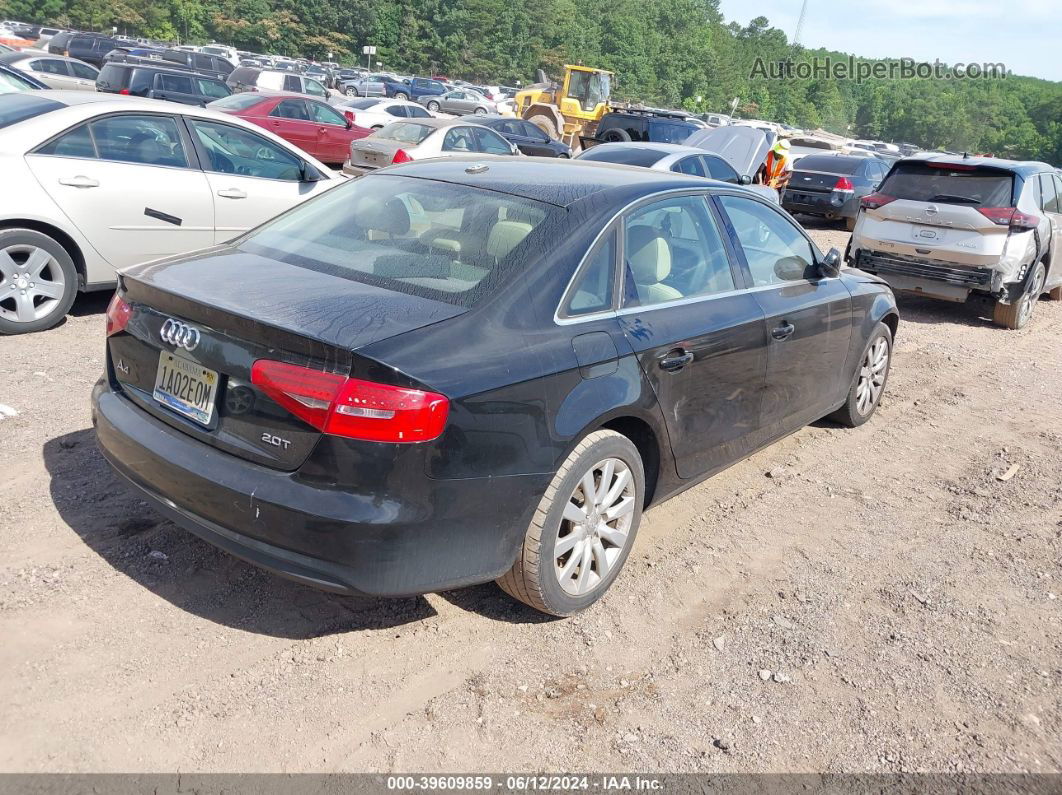 2013 Audi A4 2.0t Premium Black vin: WAUAFAFL6DA055155