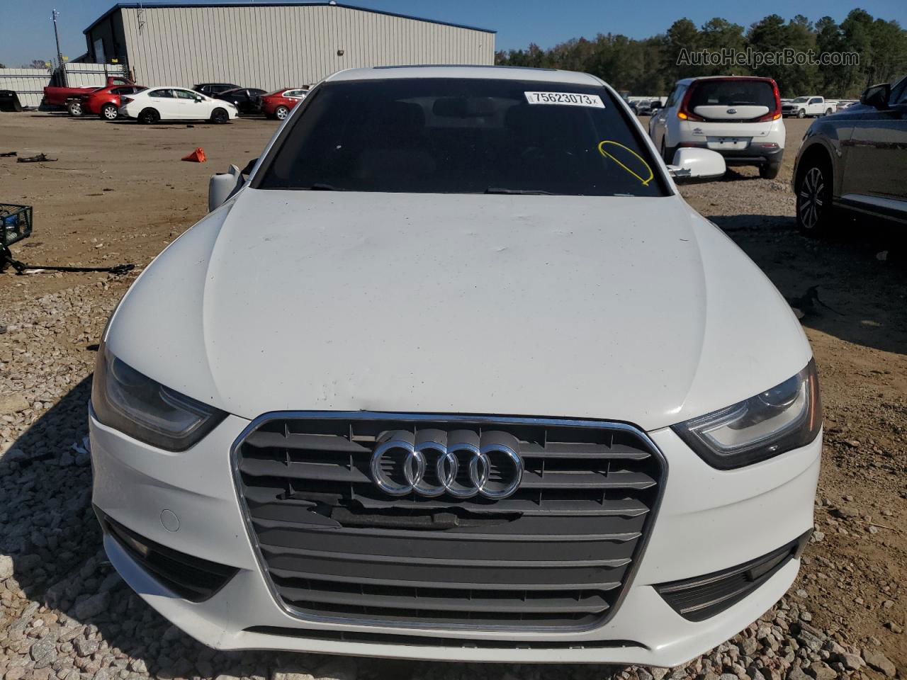 2013 Audi A4 Premium White vin: WAUAFAFL6DN025775