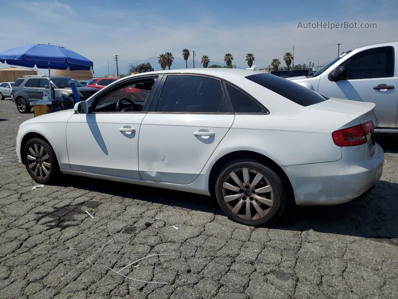 2014 Audi A4 Premium White vin: WAUAFAFL6EN001803