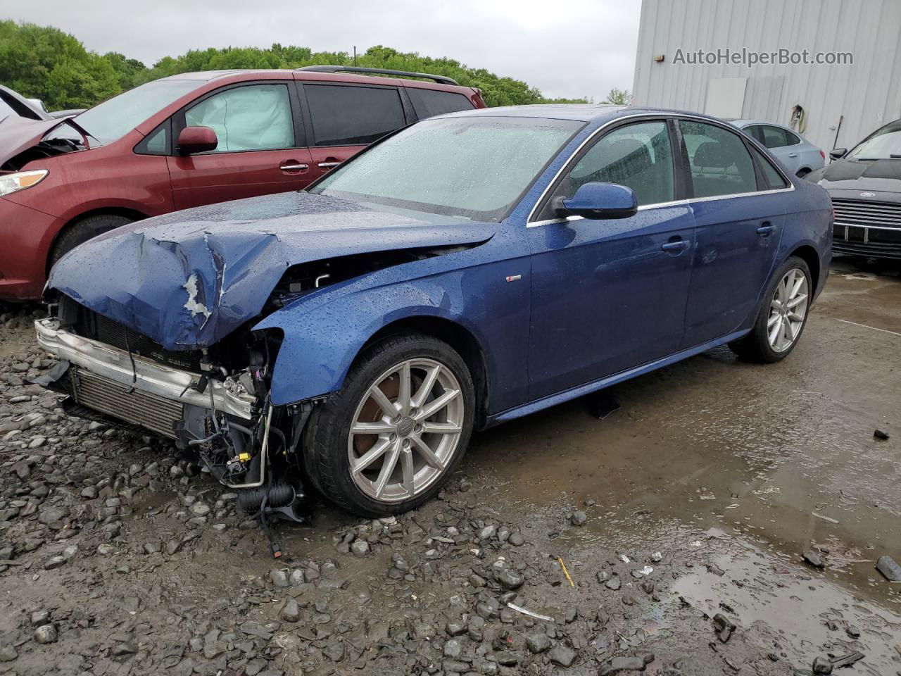 2016 Audi A4 Premium S-line Blue vin: WAUAFAFL6GN008530