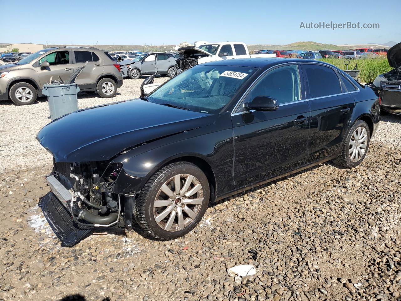 2013 Audi A4 Premium Черный vin: WAUAFAFL7DN022979