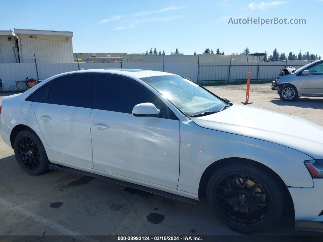 2014 Audi A4 2.0t Premium White vin: WAUAFAFL7EN024670